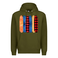 Army Green Western Farm Life Pattern Brush Stroke Premium Hoodie - Bettercallsaul