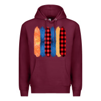 Burgundy Western Farm Life Pattern Brush Stroke Premium Hoodie - Bettercallsaul