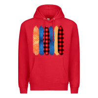Red Western Farm Life Pattern Brush Stroke Premium Hoodie - Bettercallsaul