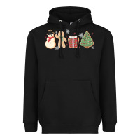 Black christmas gingerbread cookies Heavyweight Hoodie - MaliasSmallBusiness