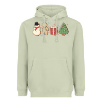 Matcha christmas gingerbread cookies Heavyweight Hoodie - MaliasSmallBusiness