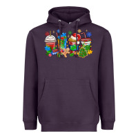 Plum autism awareness christmas coffee Heavyweight Hoodie - MaliasSmallBusiness