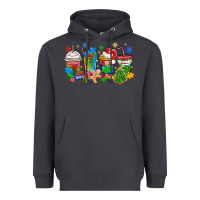 Smoke autism awareness christmas coffee Heavyweight Hoodie - MaliasSmallBusiness