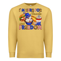 Antique Gold i m here for snacks and freedom Premium Sweatshirt - texasbilliewilder