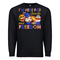 Black i m here for snacks and freedom Premium Sweatshirt - texasbilliewilder