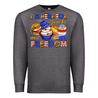 Charcoal Heather i m here for snacks and freedom Premium Sweatshirt - texasbilliewilder