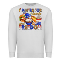 Dove Grey i m here for snacks and freedom Premium Sweatshirt - texasbilliewilder
