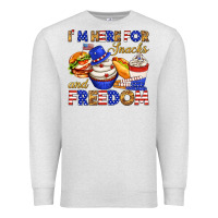 Oatmeal Heather i m here for snacks and freedom Premium Sweatshirt - texasbilliewilder