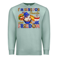 Seafoam i m here for snacks and freedom Premium Sweatshirt - texasbilliewilder