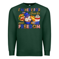 Sports Green i m here for snacks and freedom Premium Sweatshirt - texasbilliewilder