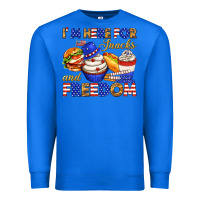 True Royal i m here for snacks and freedom Premium Sweatshirt - texasbilliewilder