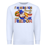 White i m here for snacks and freedom Premium Sweatshirt - texasbilliewilder