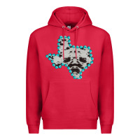 Cardinal Texas Map Cowhide Turquoise Gemstone Premium Hoodie - Bettercallsaul