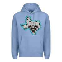 Colony Blue Texas Map Cowhide Turquoise Gemstone Premium Hoodie - Bettercallsaul