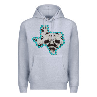 Heather Grey Texas Map Cowhide Turquoise Gemstone Premium Hoodie - Bettercallsaul