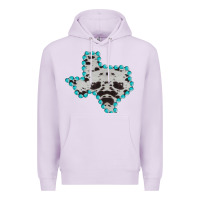 Lilac Texas Map Cowhide Turquoise Gemstone Premium Hoodie - Bettercallsaul