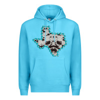 Ocean Blue Texas Map Cowhide Turquoise Gemstone Premium Hoodie - Bettercallsaul