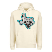 Sandshell Texas Map Cowhide Turquoise Gemstone Premium Hoodie - Bettercallsaul