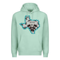 Seafoam Texas Map Cowhide Turquoise Gemstone Premium Hoodie - Bettercallsaul
