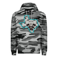 Slate Camo Texas Map Cowhide Turquoise Gemstone Premium Hoodie - Bettercallsaul