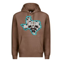 Chestnut Texas Map Cowhide Turquoise Gemstone Premium Hoodie - Bettercallsaul