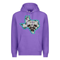 Purple Texas Map Cowhide Turquoise Gemstone Premium Hoodie - Bettercallsaul