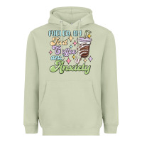Matcha fueled by iced coffee and anxiety Heavyweight Hoodie - MaliasSmallBusiness