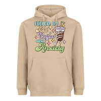 Mushroom fueled by iced coffee and anxiety Heavyweight Hoodie - MaliasSmallBusiness