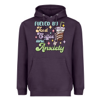 Plum fueled by iced coffee and anxiety Heavyweight Hoodie - MaliasSmallBusiness