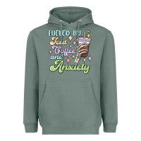 Sage fueled by iced coffee and anxiety Heavyweight Hoodie - MaliasSmallBusiness