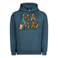 Pigment Midnight Navy american football mama Urban Hoodie - Jasminsmagicworld