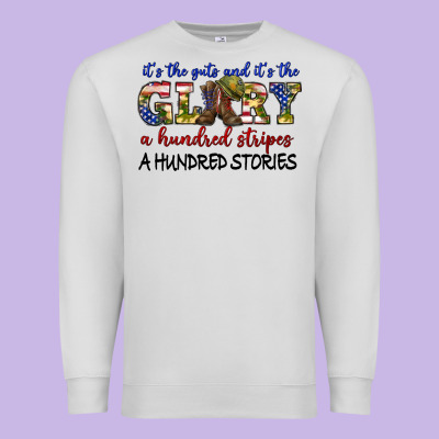 Premium Sweatshirt its the guts and its the glory a hundred stripes