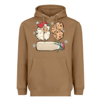 Toasted Coconut custom milk and cookies with santa Heavyweight Hoodie - MaliasSmallBusiness