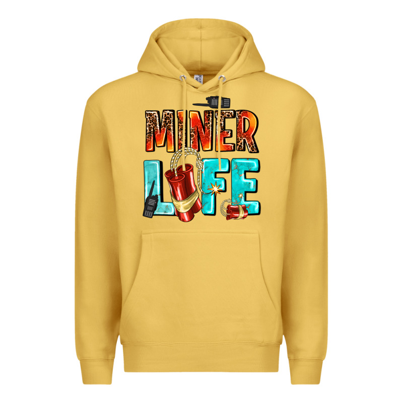 Miner Life Premium Hoodie by AdoDesignShop | Teevron
