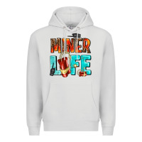Dove Grey miner life Premium Hoodie - AdoDesignShop