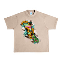 French Oak Baja California State Of Mexico Map Urban Heavy Tee - RanaPortraitStore