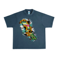 Midnight Navy Baja California State Of Mexico Map Urban Heavy Tee - RanaPortraitStore