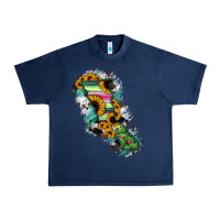 Navy Baja California State Of Mexico Map Urban Heavy Tee - RanaPortraitStore
