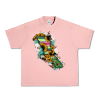 Salmon Baja California State Of Mexico Map Urban Heavy Tee - RanaPortraitStore