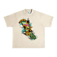 Sandshell Baja California State Of Mexico Map Urban Heavy Tee - RanaPortraitStore
