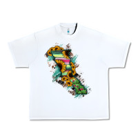 White Baja California State Of Mexico Map Urban Heavy Tee - RanaPortraitStore
