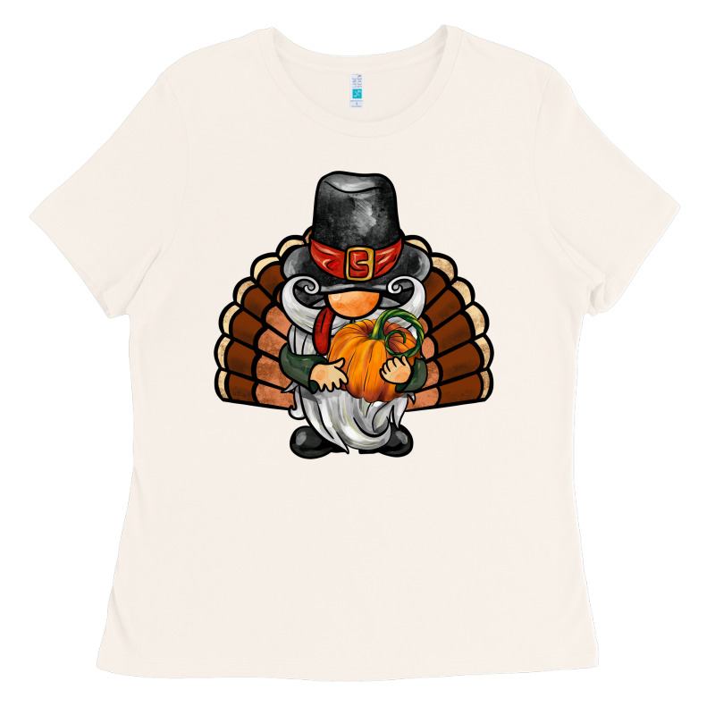 Thanksgiving Turkey Gnome Ladies Tee by BarkalooDesign | Teevron