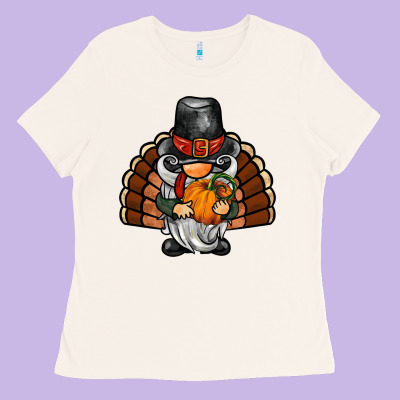 Thanksgiving Turkey Gnome Ladies Tee Designed By Barkaloodesign
