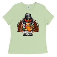 Matcha thanksgiving turkey gnome Ladies Tee - BarkalooDesign