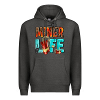Charcoal Heather miner life Premium Hoodie - AdoDesignShop