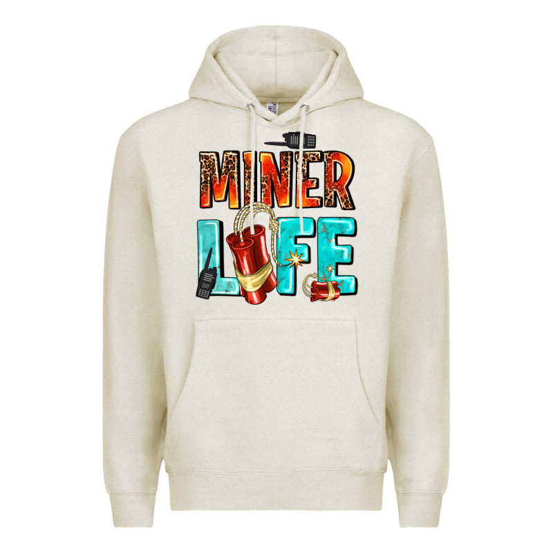 Miner Life Premium Hoodie by AdoDesignShop | Teevron