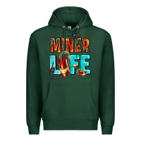 Sports Green miner life Premium Hoodie - AdoDesignShop