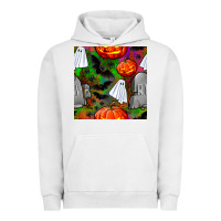 Pigment Lunar Rock halloween ghost and headstone seamless pattern Urban Hoodie - BundleAndBundleShop