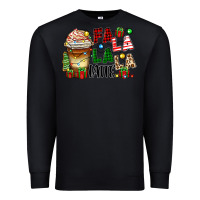 Black fa la la la latte Premium Sweatshirt - Zillion Design Studio