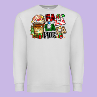 Premium Sweatshirt fa la la la latte